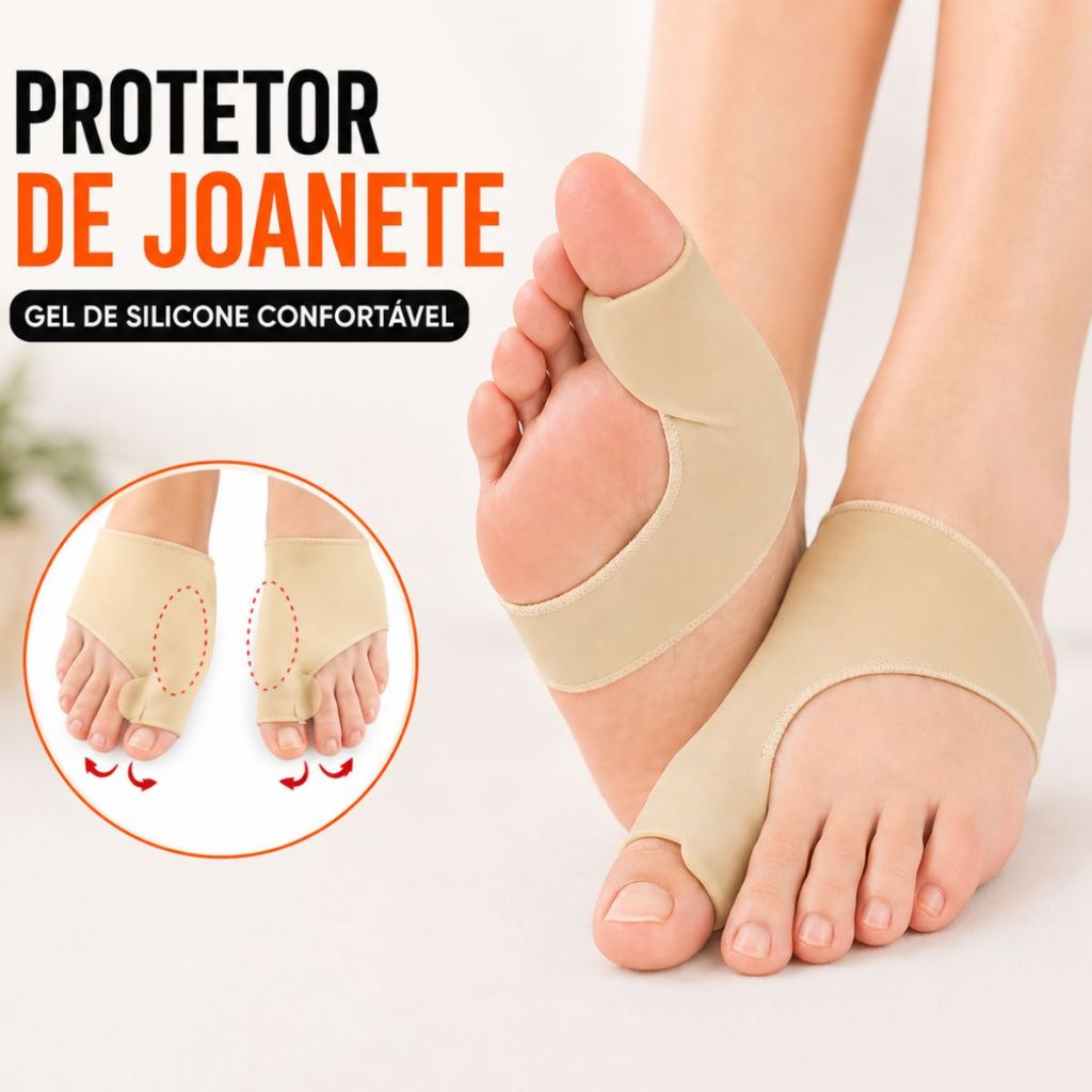 Kit Meia Protetor Joanete Ergonômico Gel Silicone Corforto Dos Pés Alívio das Dores