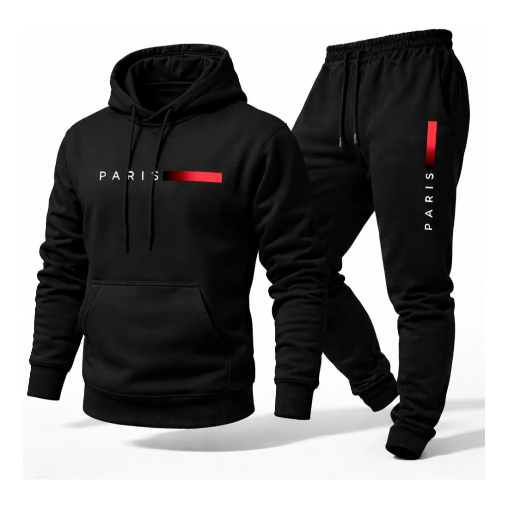 Conjunto Moletom Masculino Blusa e Calça Estampado Inverno Streetwear Premium