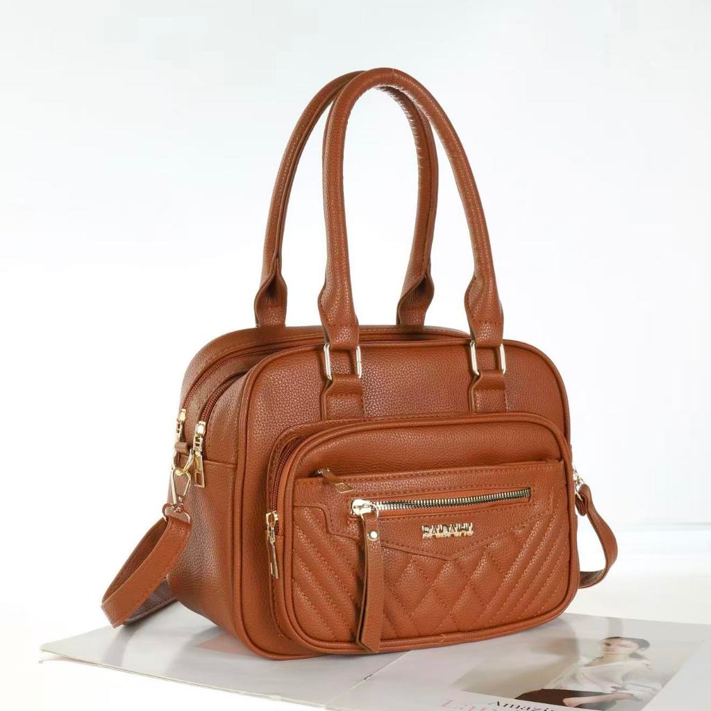 Bolsa De Couro De Ombro De Mão Grande Feminino Trabalho Dia Dia PU Vintage — imagem 2 de 2