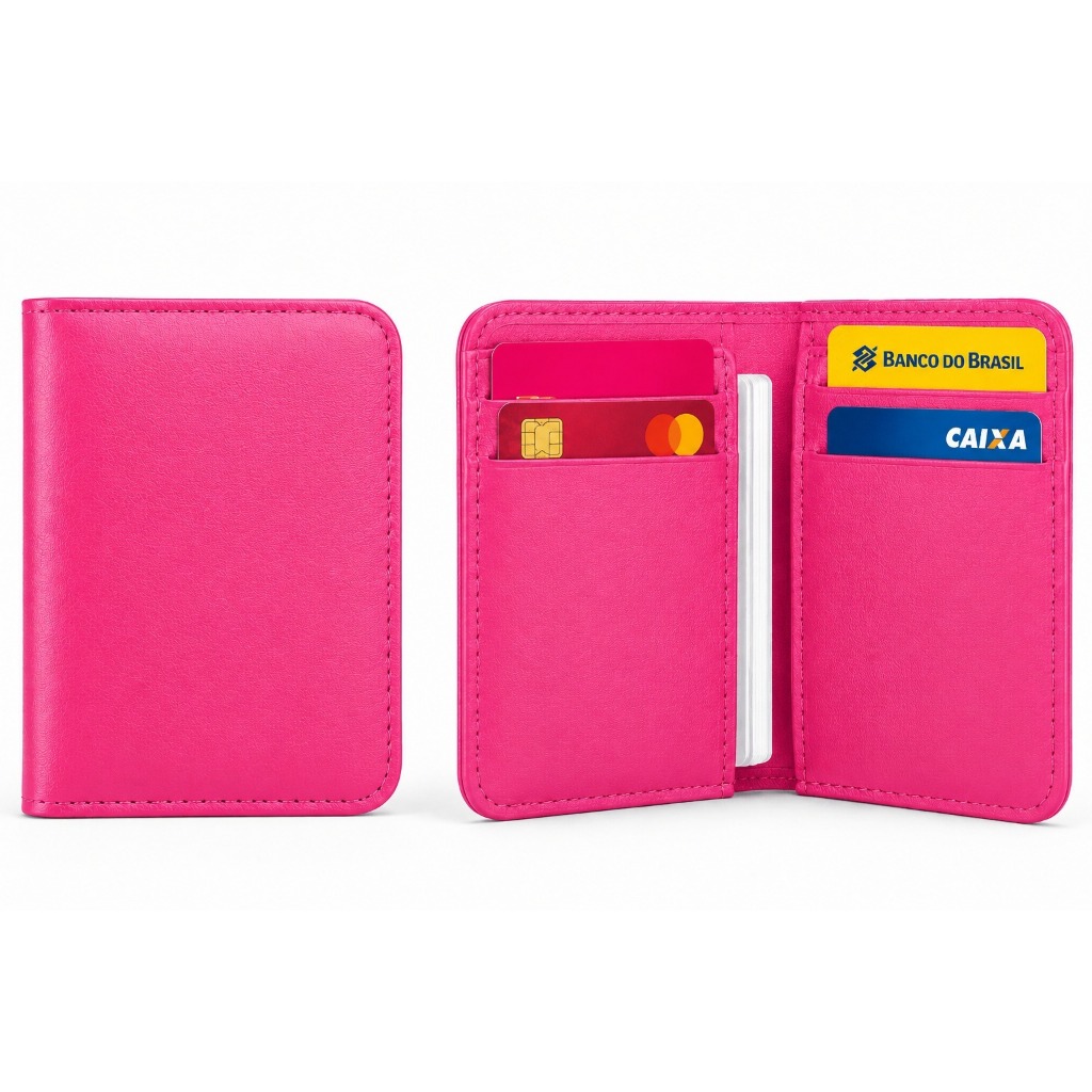 Kit 20 Carteiras Porta Cartões Para Revenda Slim CNH Cartões Compacta Brindes