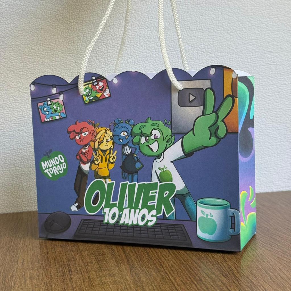 Sacolinha personalizada Mundo Torajo / pegue e Monte/ mundo torajo / lembrancinha/ personalizados/ aniversário infantil.