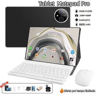 【Teclado e mouse gratuitos】Tablet matepad Pro 12,8 inch 16 GB + 512GB Bateria de 8800 mAh 5G Caixa de som grat
