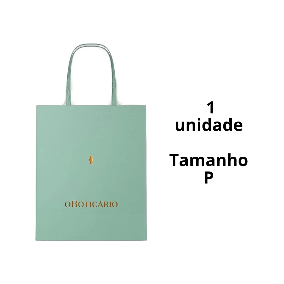 Promoção Sacola de Presente O Boticário + TAG - Tamanho P - Design Novo - Unidade Avulsa