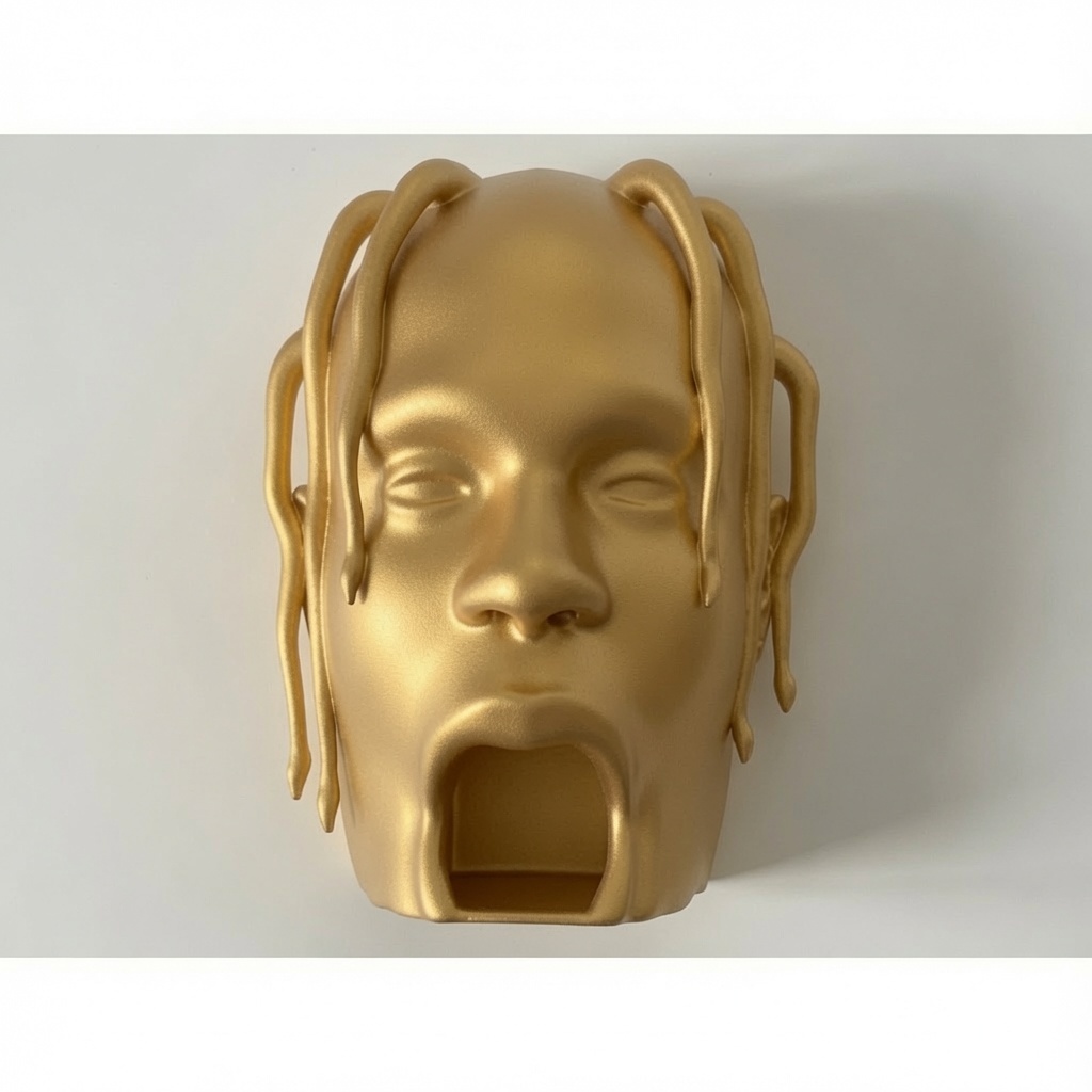 🔥 ESTATUETA ASTROWORLD TRAVIS SCOTT • ESTATUETA DECORATIVA • 13CM • CULTURA URBANA • COLECIONÁVEL