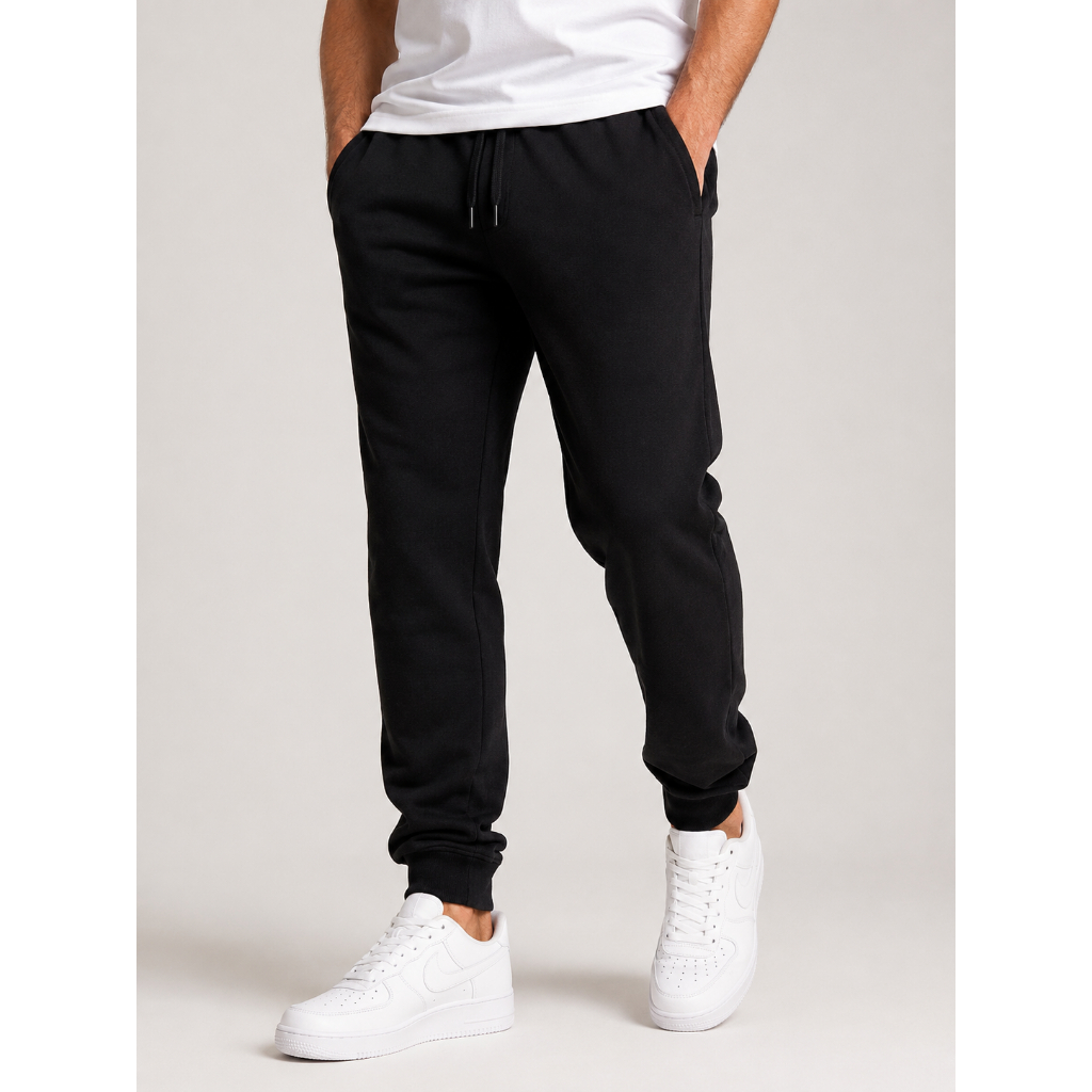 Calça de Moletom Masculina Jogger Adulto Flanelada Inverno Casual Confortável