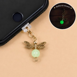 Tipo C Iphone Plug Vagalume Brilha no Escuro Protetor Poeira Android Iphone Kindle Acessório USB