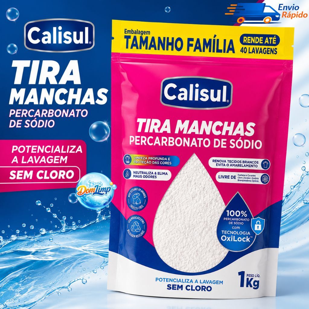 Percarbonato de Sódio 1kg - Limpeza Profunda, Multiuso, Ecológico