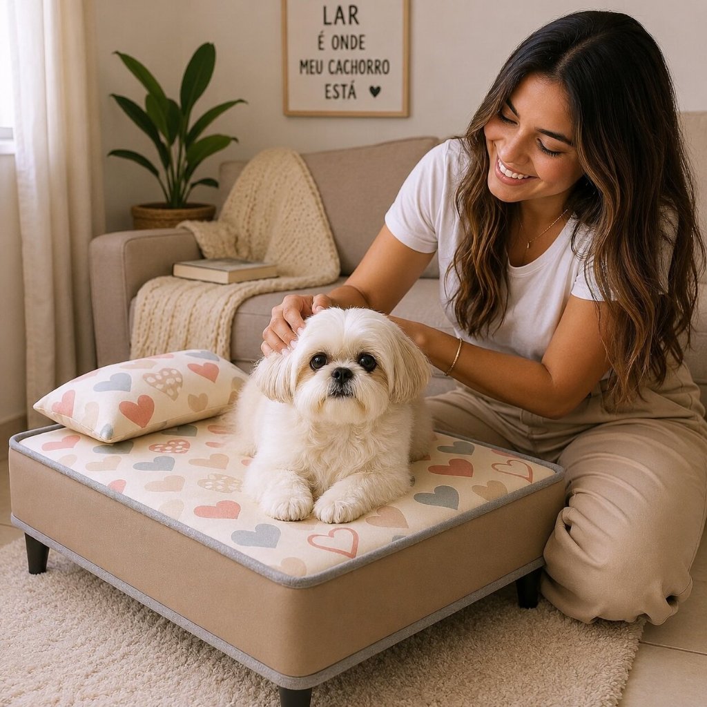 Cama Grande Impermeável para Cachorro | Ortopédica | Caminha Pet Conforto até 100kg