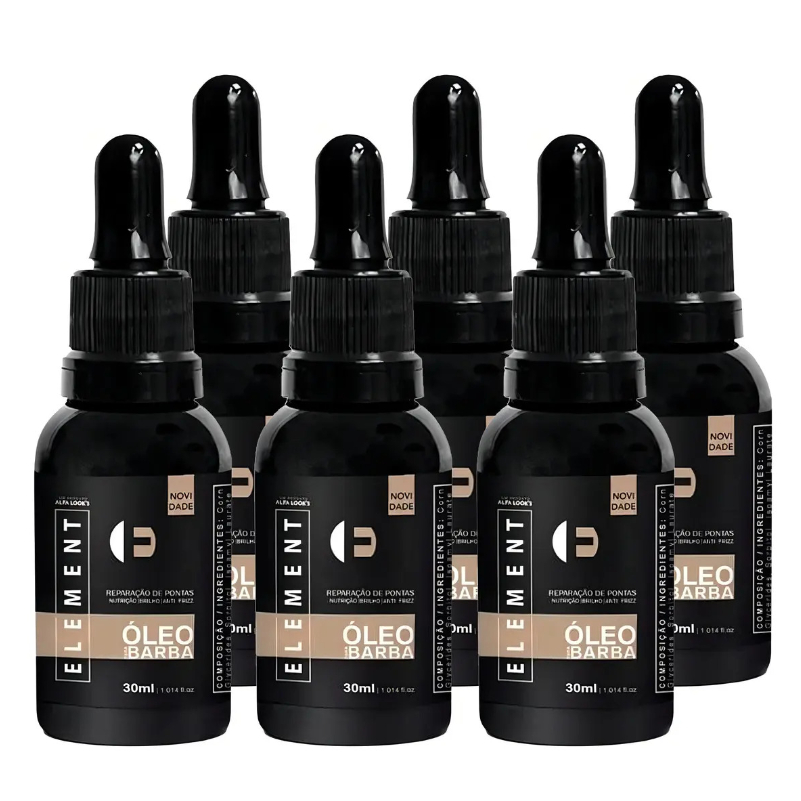 Kit 3 6 12 Óleo Para Barba Hidratante Profissional 30ml Element - Atacado