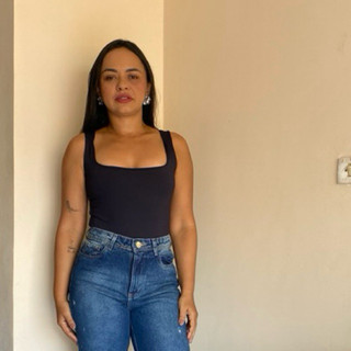 Body Feminino poliamida decote quadrado