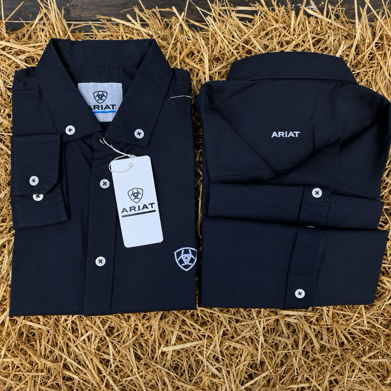 Camisa manga longa xadrez Preta social Country rodeio linha premium