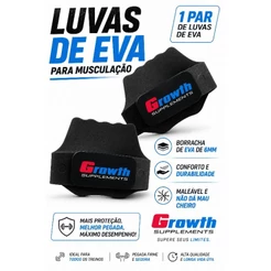 1 PAR DE LUVAS de EVA para musculação/academia/protetor palmar.