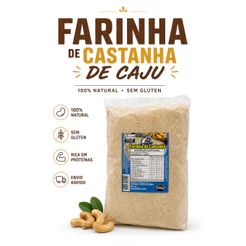 Farinha de Castanha de Caju farinha de amêndoas de caju SEM GLÚTEN 1KG - artesanal Não contém glúten