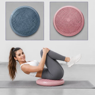 Almofada Disco Equilíbrio 33cm Inflável 200kg com Bomba de Ar para Pilates e Liberação Miofascial - 
