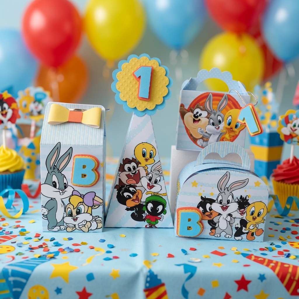 Personalizados Looney tunes baby  lembrancinhas caixinhas de aniversário kit festa
