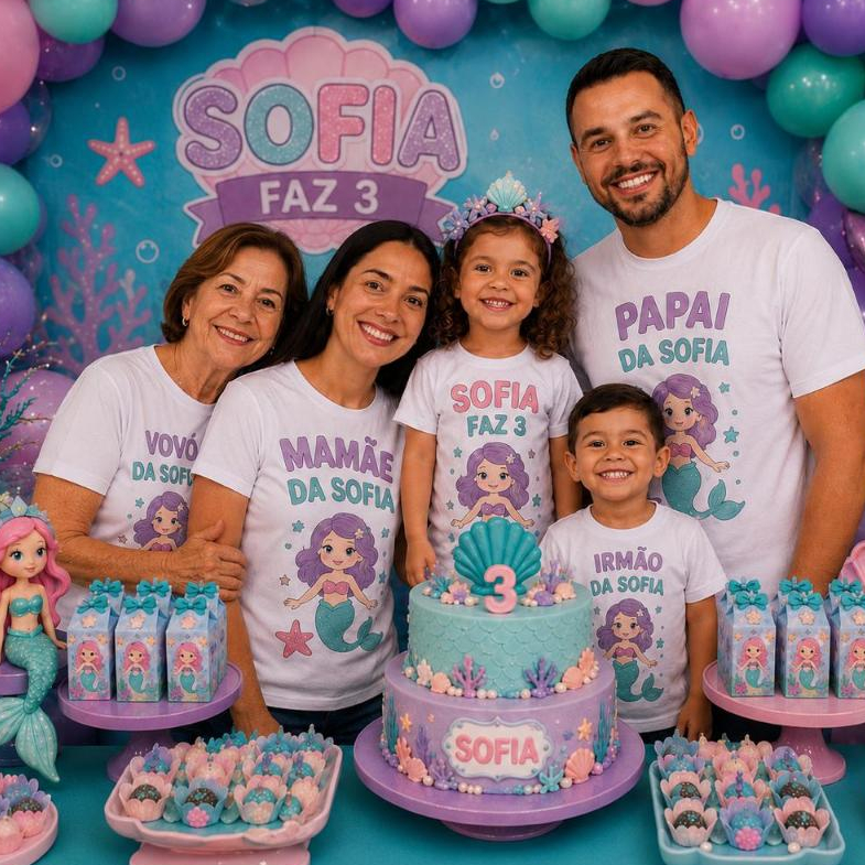 5 Camisetas personalizadas para aniversário infantil feita do seu jeito personalizamos com foto tema ou frase