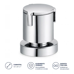 Acabamento para registro DocolBase 1/2", 3/4" e 1" Riva - Docol Original