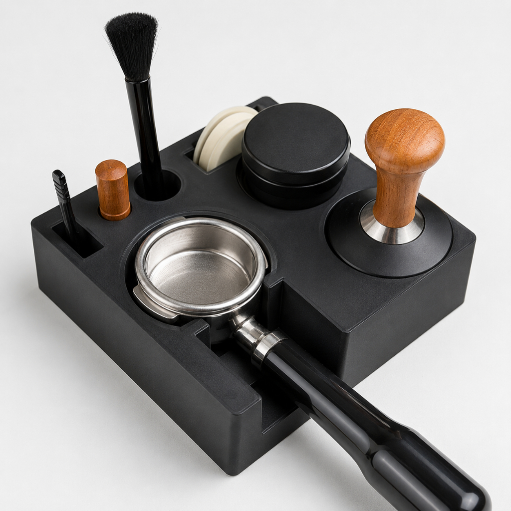 Estação de Compactação Café Espresso Suporte Tamper Barista 51mm 54mm 58mm
