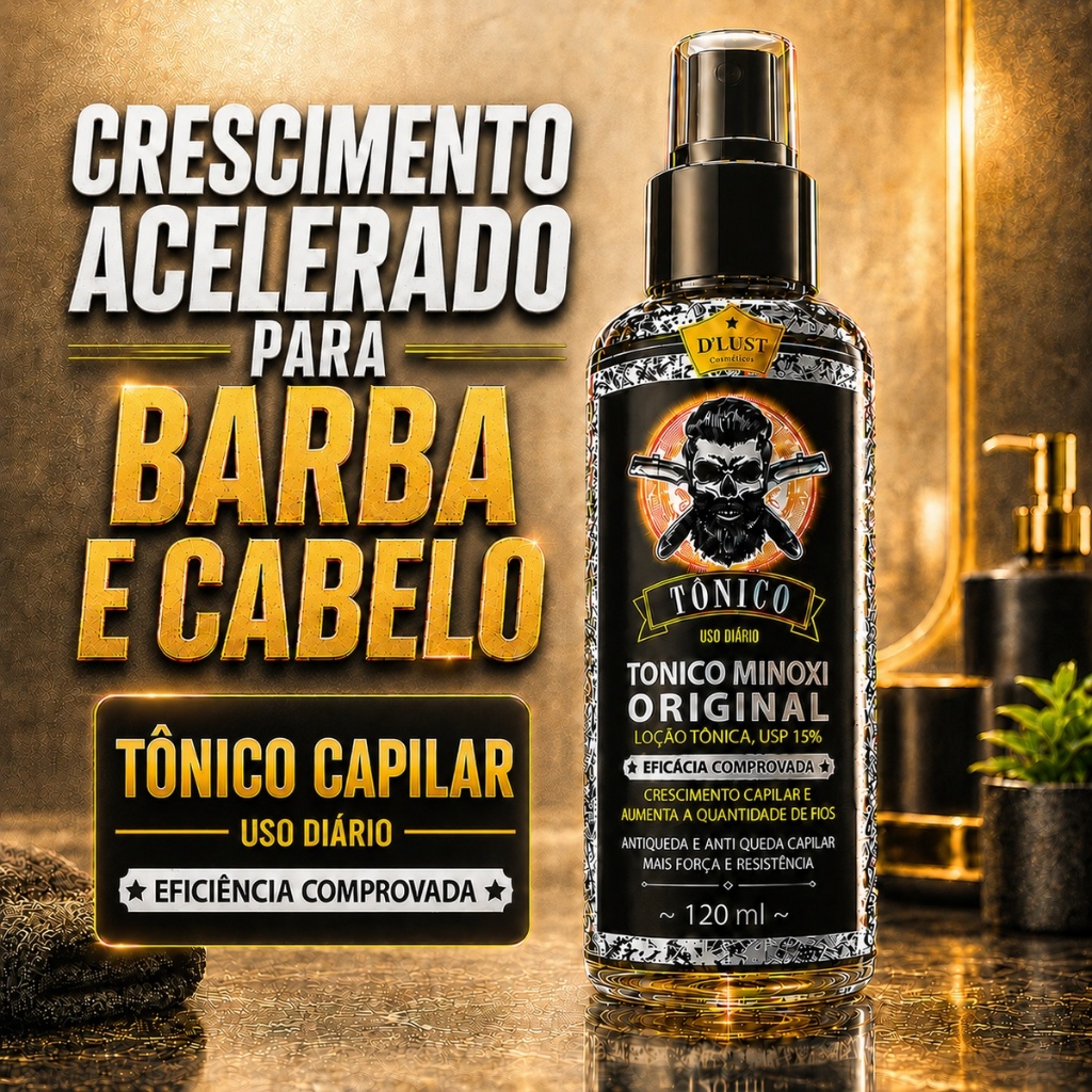 Tônico Capilar Barba Cabelo Sobrancelha Crescimento Antiqueda Ultra