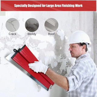 Desempenadeira 60/40/25cm Aço Inox Lâmina Flexível Lisa Para Massa Corrida Troca de Lâmina