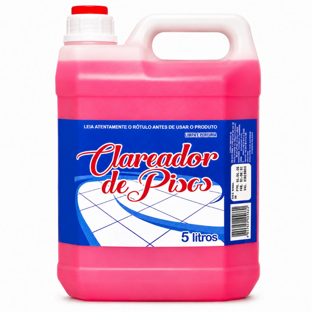 Clareador de Pisos 5 Litros Limpeza Pesada Remove Encardido