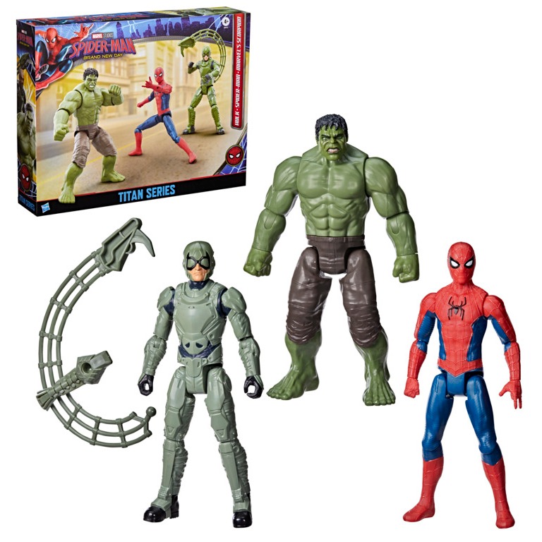 Marvel Serie Titan 3 Pack Homem-Aranha Um Novo Dia Hulk & Escorpião - Hasbro G3412