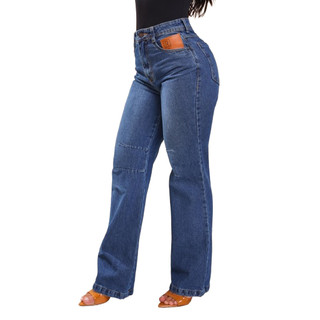 Calça Jeans Feminino Sem Lycra Cintura Alta , Revesst Jeans