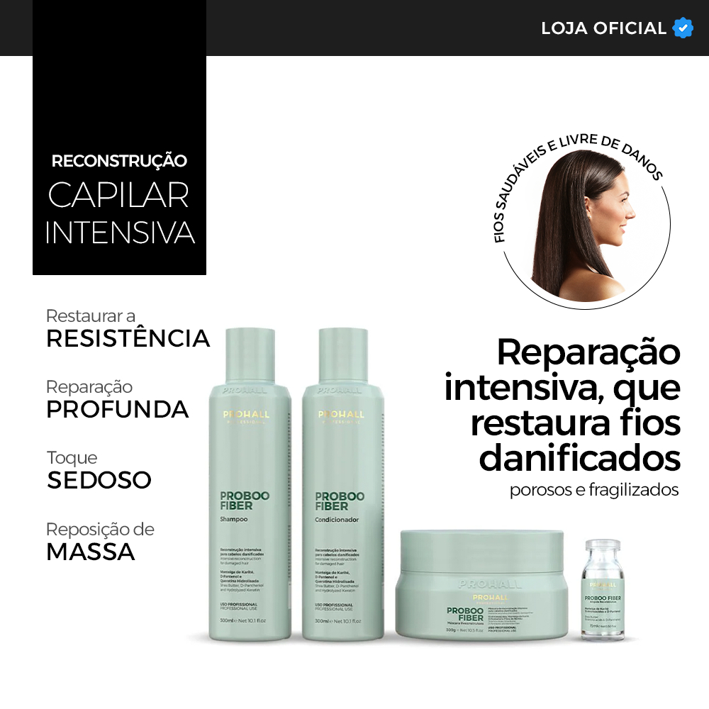 Kit Reconstrução Intensiva Proboo Fiber + Ampola