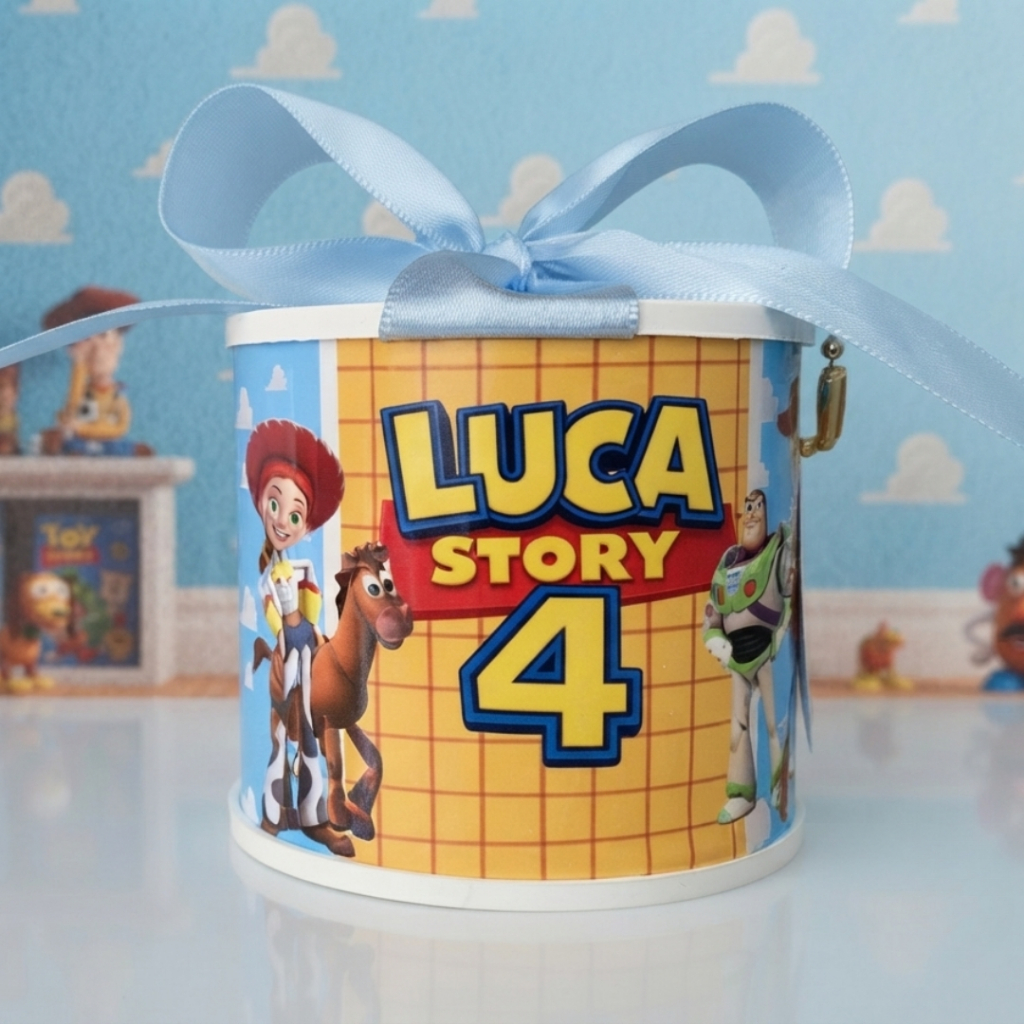Kit Tubolata Personalizada Tema Toy Story 5x6 - Lembrancinha Aniversário, Mesversário e Festa Infantil com ou sem Tag