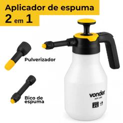 Aplicador de Espuma Manual 2 Litros 2 em 1 Pulverizador e Bico de Espuma AEV200 Vonder