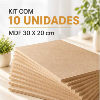 Kit com 10 Placas de MDF – 30x20 cm | Espessura 2,5 mm