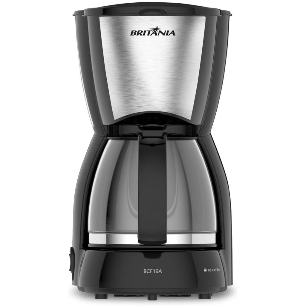Cafeteira Britânia 18 Cafezinhos BCF19A Jarra de Vidro 550W - 220V