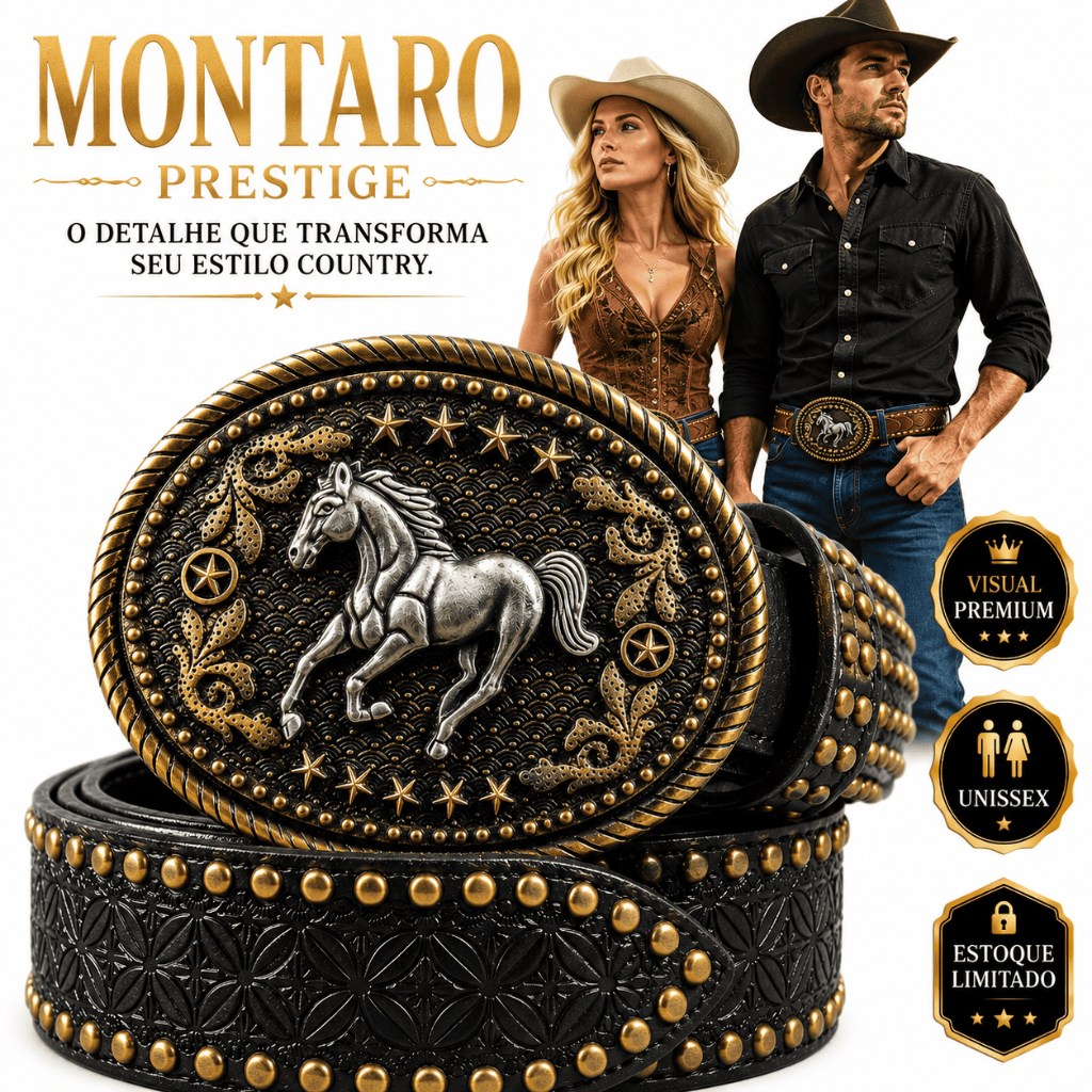 Cinto Country Cowboy Cavalo Feminino Masculino | Estilo Sertanejo para Rodeio, Cavalgada e Festa Junina