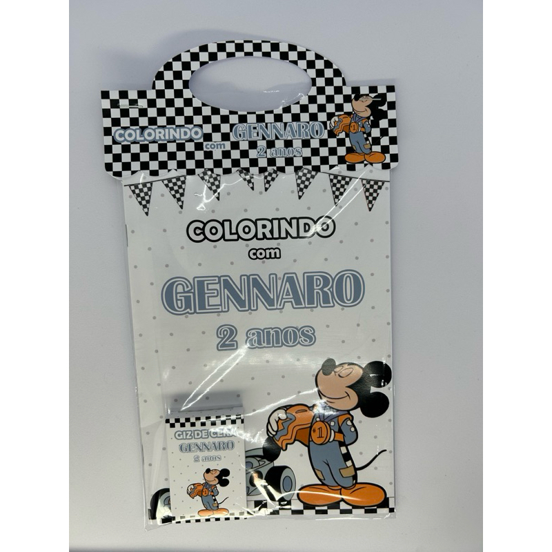 Kit Revistinha de Colorir Mickey Piloto