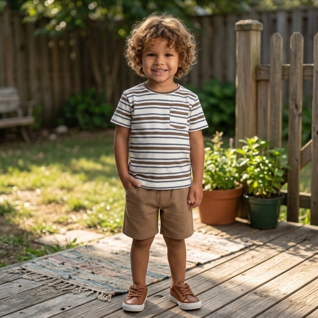 Conjuntos Infantil Bebê Menino Blusa /  Bermuda Verão