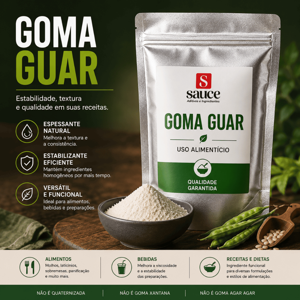 GOMA GUAR 200g 100% PURA  | Espessante Natural Massas, Pães, Molhos, Dietas Alimentício