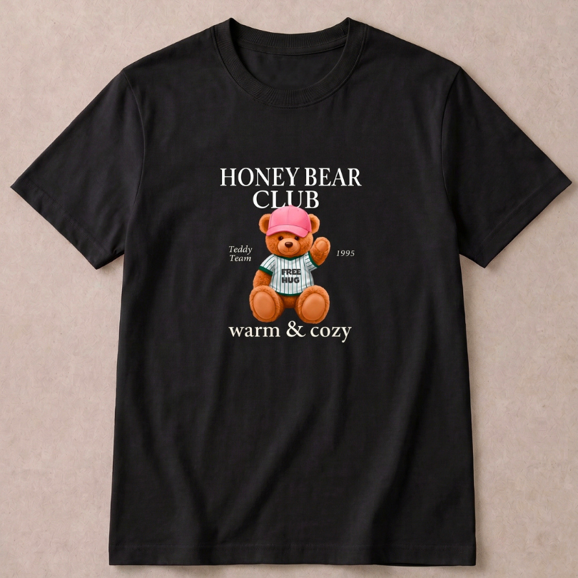 Camisa Blusa Feminina Básica Estampada Preta 100% Algodão Academia Casual Dia a Dia DTF Leve Estilosa Muito Confortável