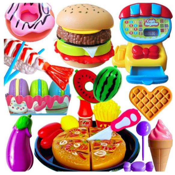 Brinquedo Comidinha Cozinha Frutas Verdura Masterchef Cortar Crek Crek legumes Kit Cozinha Comidinha