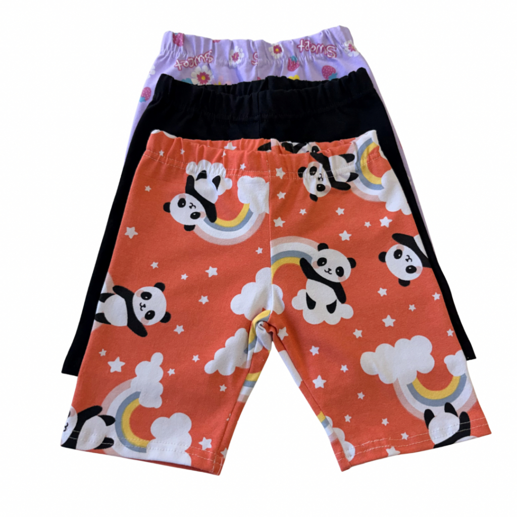 4 Bermuda Infantil Cotton Ciclista Menina Estampado Algodão