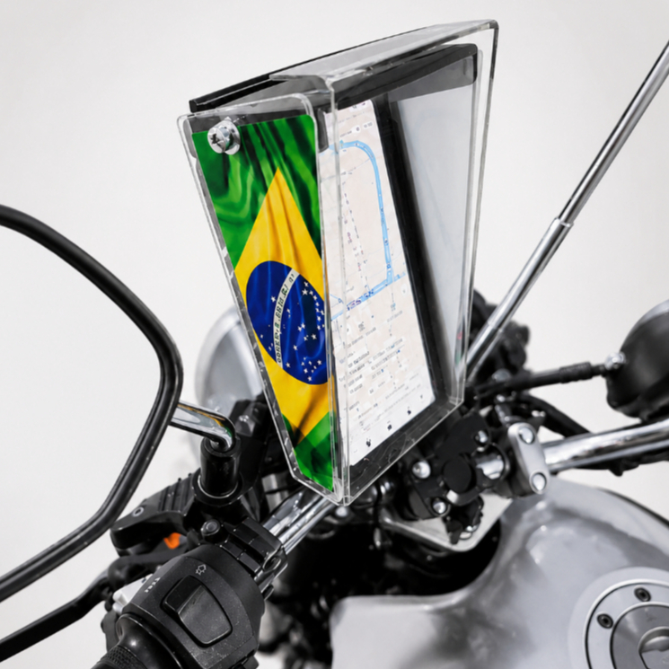 Suporte Celular Moto Antifurto Capa Impermeável Proteção Chuva Sol