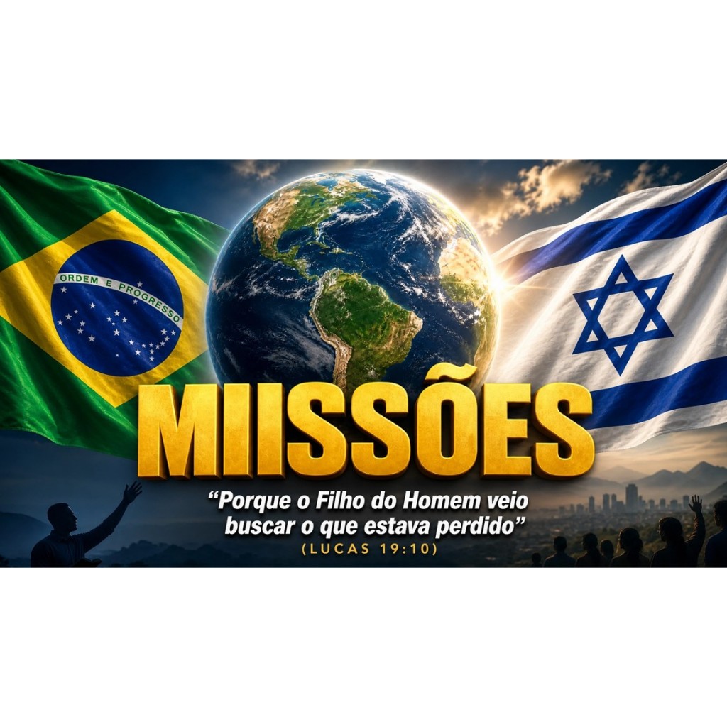 Bandeira de Missões Para Culto Grande em Tecido Oxford — imagem 2 de 2