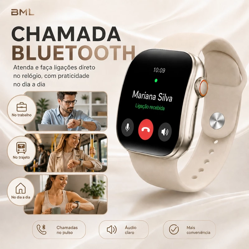 Smartwatch BML com Tela Amoled Curva 1.46" — foto 2