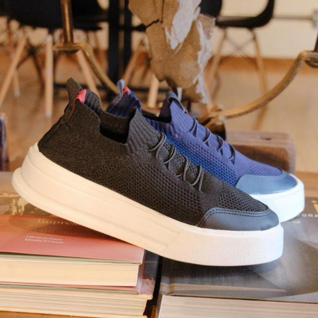 Tênis Knit Masculino Palmilha P.U GEL Confortável e Estiloso para Passear e Dia a Dia