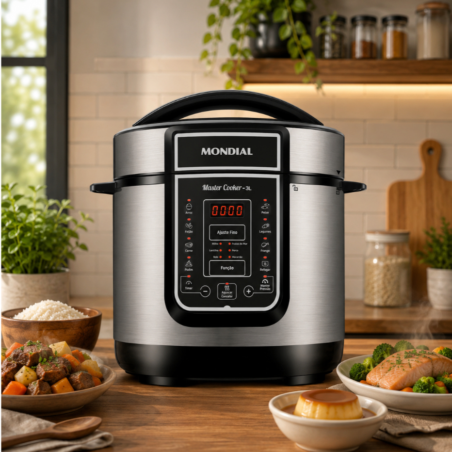 Panela de Pressão Elétrica Mondial Digital Master Cooker PE-40 - 127V