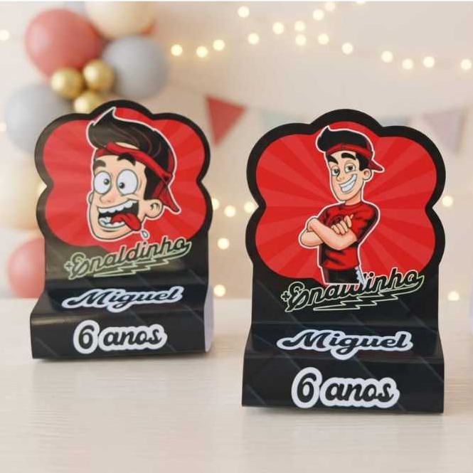 Porta Bis duplo personalizado Enaldinho | lembrancinha festa infantil| brinde aniversário / mimos