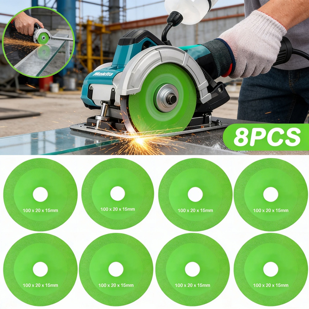 8 Peças Disco de Corte Diamantado 100mm Para Vidro, Porcelana, Cerâmica, Mármore Granito Espelho Piso