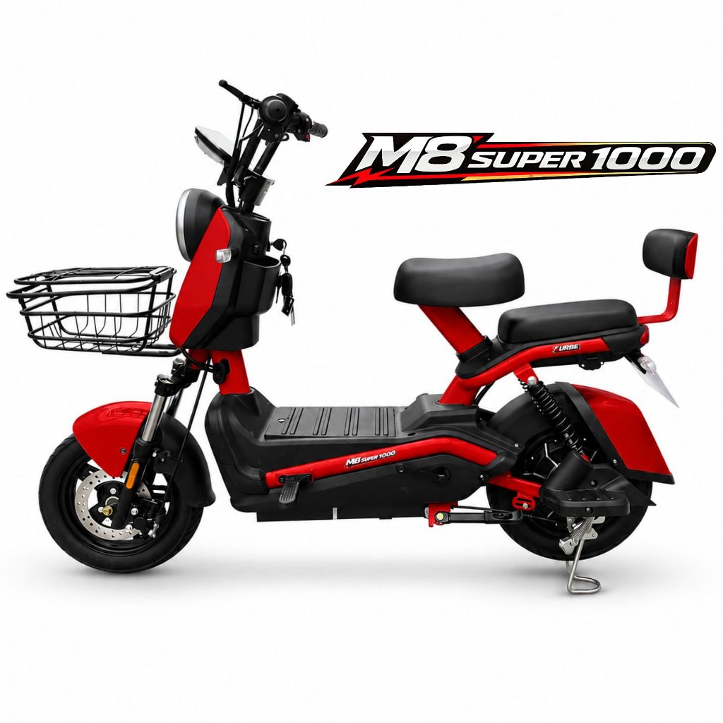Scooter Moto Bike Elétrica M8 Super Pro 800w Bateria 48v25ah Lítio Sem CNH Autopropelido Zurbe