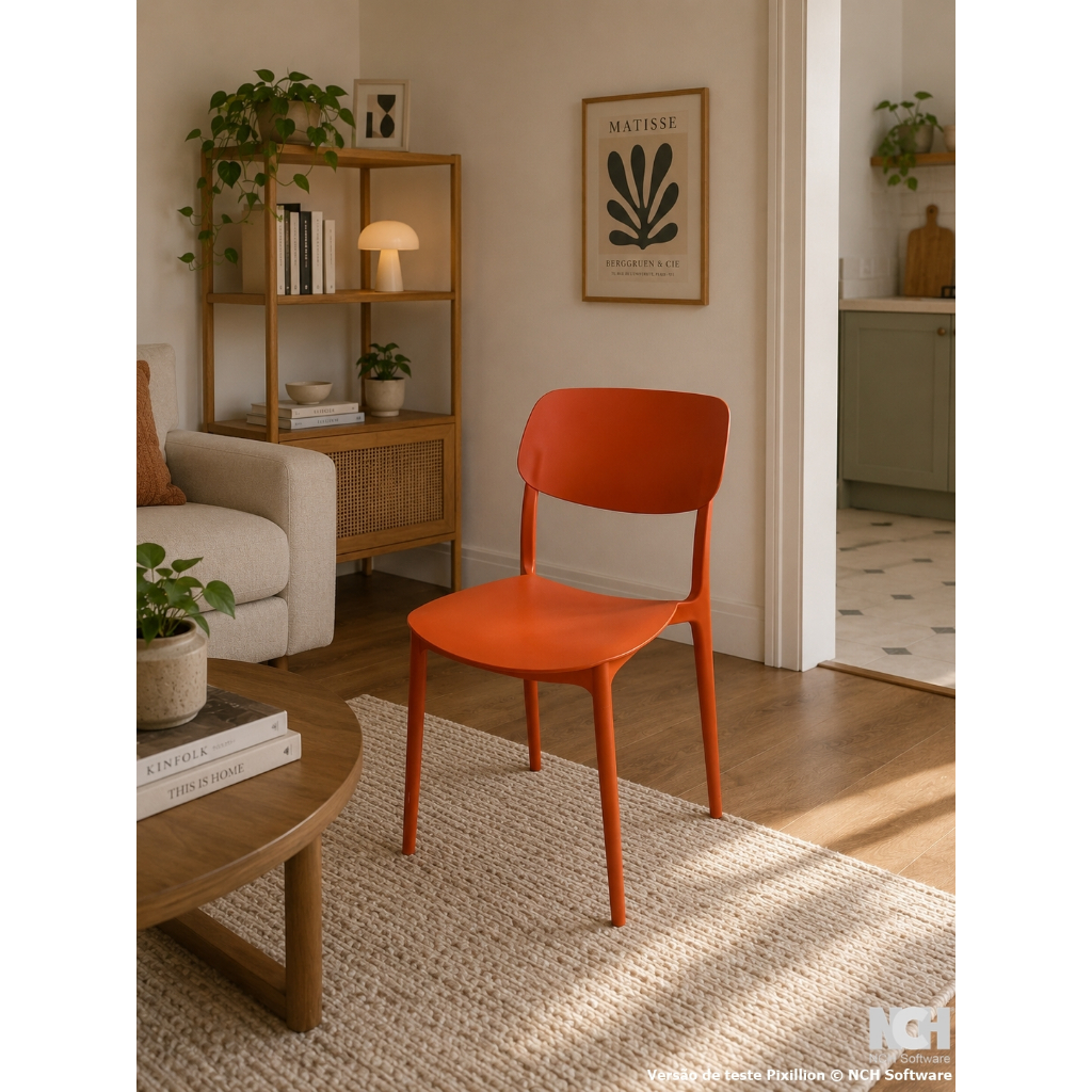 QUEIMA DE ESTOQUE - Kit 6 Cadeiras Empilháveis NANA com Design Moderno para Cozinha ou Sala de Jantar