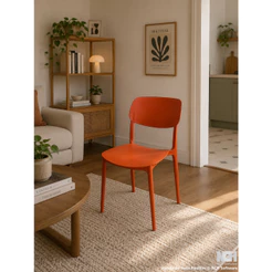 QUEIMA DE ESTOQUE - Kit 6 Cadeiras Empilháveis NANA com Design Moderno para Cozinha ou Sala de Jantar