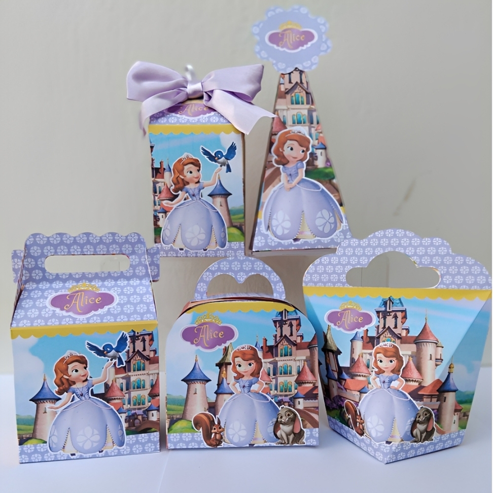 Kit Festa Infantil PRINCESA SOFIA Caixinhas para Lembrancinhas Personalizadas